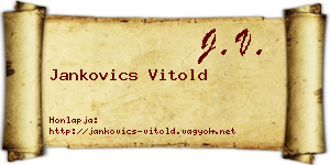 Jankovics Vitold névjegykártya